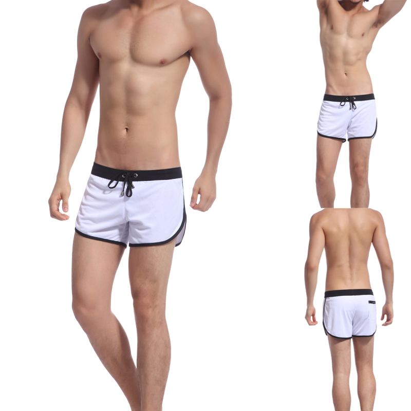 Nơi bán Mens Swimwear Trunks Sports Wear Short Beach Pants(White) - intl