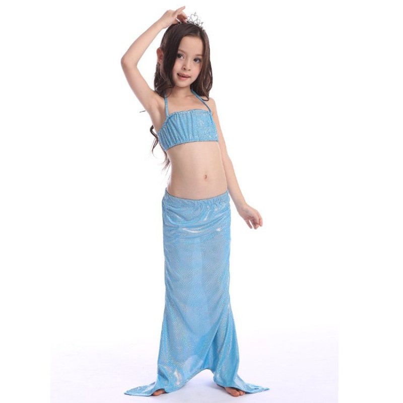 Nơi bán Mermaid Tail Swimsuit Bikini Girls Split- Blue - intl