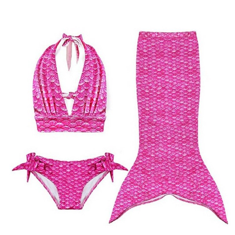 Nơi bán Mermaid Tail Swimsuit Girl Bikini Split Swimsuit- Red - intl