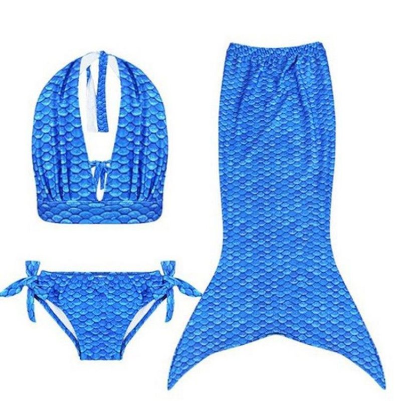 Nơi bán Mermaid Tail Swimwear Fashion Kids Swimwear Summer Lingerie Performance Clothing Bikini Girls Split- Bule - intl