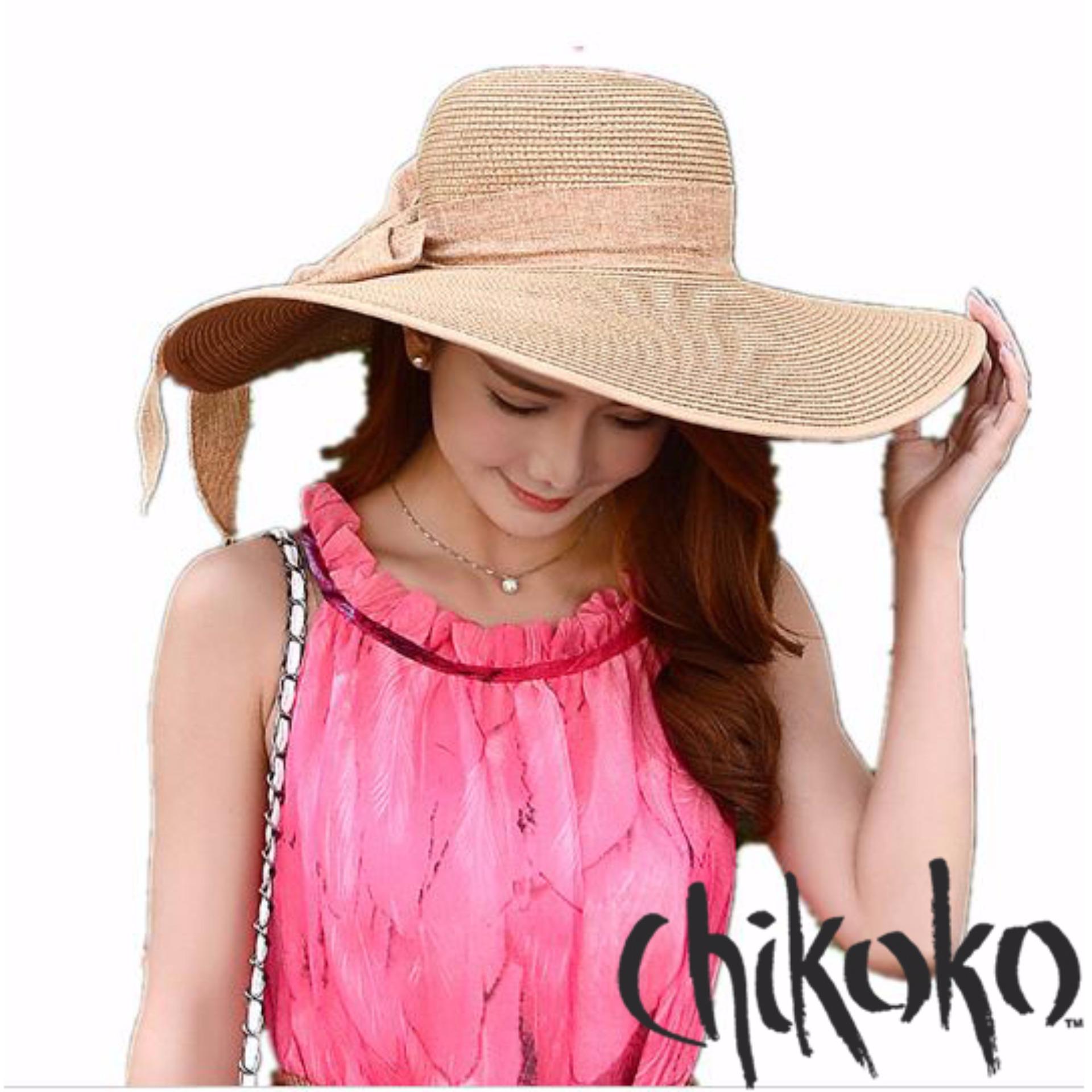 Nón nữ vành rộng có thể gấp gọn thời trang CHIKOKO (Be đậm )