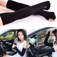 Ống tay chống nắng xỏ ngón korea ( đen )