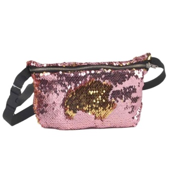 Outdoor Sports Casual Double Color Sequins Unisex Chest Bag - intl  
