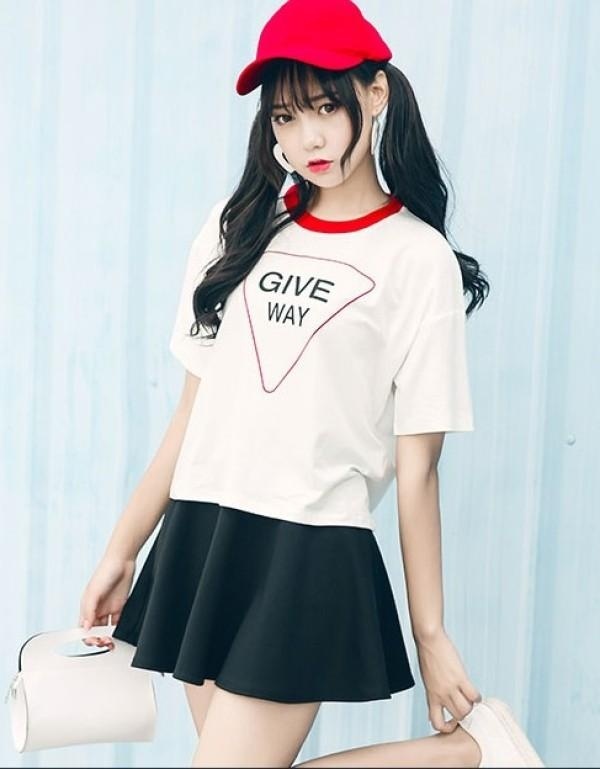 prapra letter print casual tops summer fashion student t prapra letter print casual tops summer fashion student t