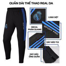 Quần dài thể thao clb Real Madrid sọc xanh cao cấp