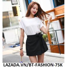 Nơi mua Quần Giả Váy Thắt Nơ Thời Trang Hàn Quốc – BT Fashion SO007 (Nơ -Đen)