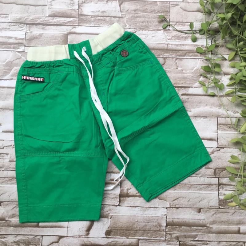Nơi bán Quần lửng kaki trơn lưng bo từ 22kg đến 38kg - QT204 - xanh lá