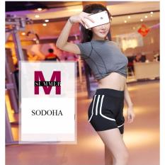 Quần Short Thể Thao Nữ Siêu Hot Sodoha SP236BW Đen Phối Trắng