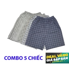 Quan sot ngan – quần short nam Caro26 (Combo 5 chiếc quần )- mặc ngủ, mặc ở nhà, chất cực mát – Hàng Việt Nam Xuất Khẩu.