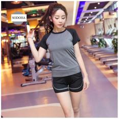 Quần Thể Thao Nữ Siêu Hot Sodoha SP235BG Đen Phối Xám