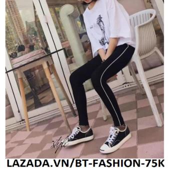 Quần Thun Ôm Legging Thời Trang Hàn Quốc Mới - BT Fashion QD003F (Sọc NHỎ)  