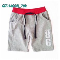 QUẦN SHORT THUN BÉ TRAI THỂ THAO SỐ 86-xám 9-10kg