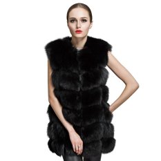 Bảng Giá Round Neck Sleeveless Faux Fur Women’s Waistcoat S Black – Intl   QCC Mall