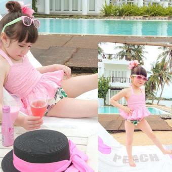 Set bộ đồ bơi cho bé từ 25-30 kg màu hồng B14  