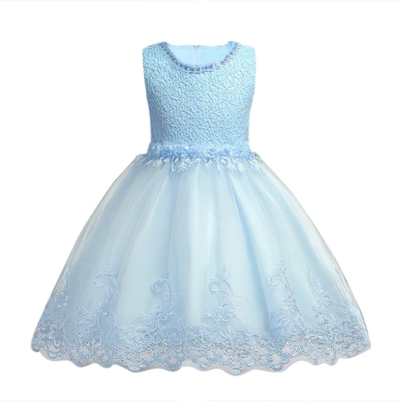 Nơi bán Toddler Girls Baby Tutu Dress Flower Pearl Lace Mesh Dress for Wedding - intl