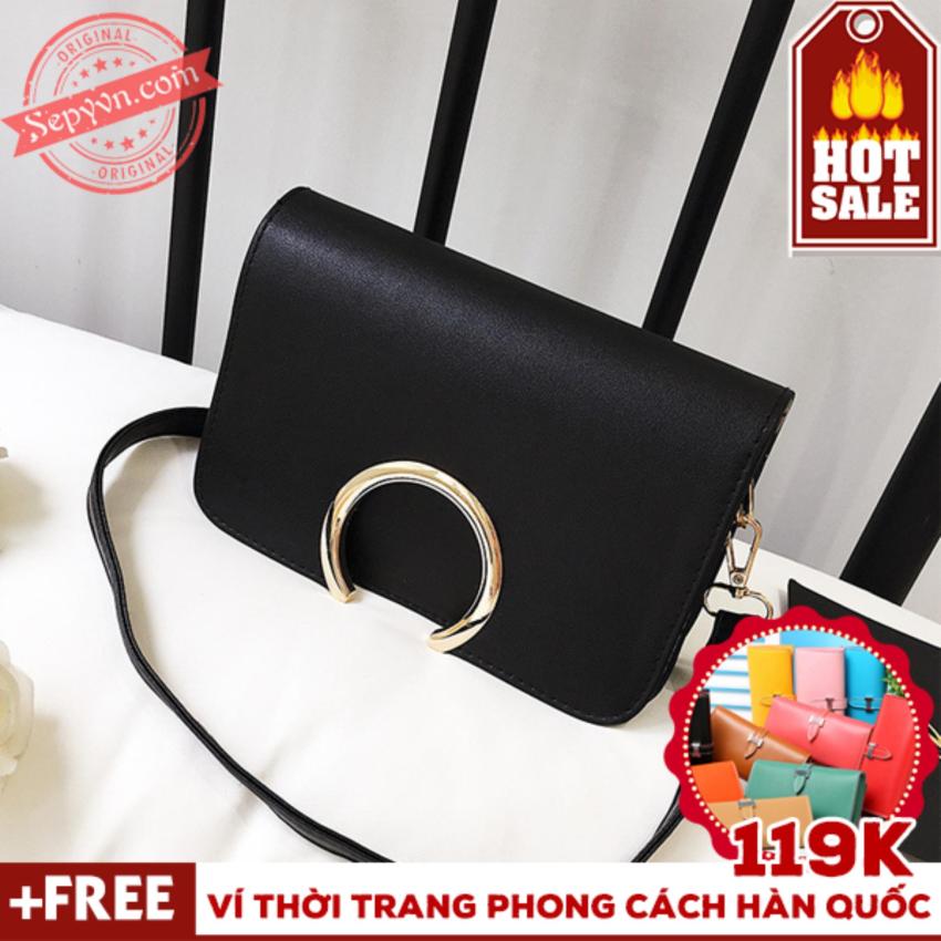 Hình ảnh Túi Xách Thời Trang Nữ Nẹp Tròn Sepy TX014 Tặng Ví Nữ Thời Trang Phong Cách Hàn Quốc trị giá 119k