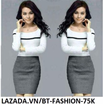 Chân Váy Công Sở Thời Trang Cao Cấp - BT Fashion VCS001B (Ngắn - Xám Chuột)