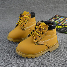 Mùa Thu đông Cho Bé Con Trẻ Em Bé Trai Bé Gái Phong Cách Quân Đội Martin Khởi Động Ren Giày Boots-Quốc Tế