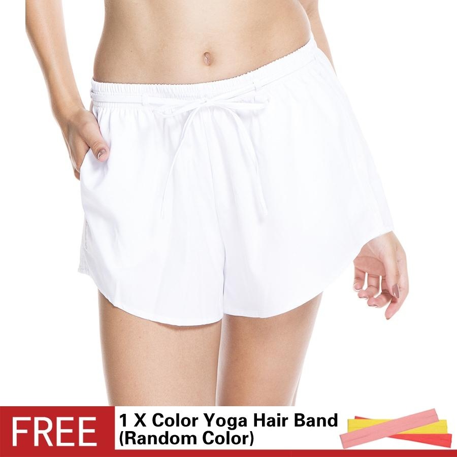 Women Running Fitness Shorts High Elastic Absorb Sweat Quick Dry Breathable Loose Drawstring Exercise Sports Shorts - intl