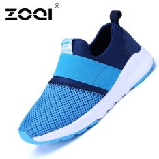 ZOQI Bé Trai Và bé gái Thời Trang Giày Sneaker Thoáng Khí Giày Thể Thao (Xanh Dương)-quốc tế
