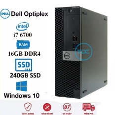 Máy tính đồng bộ Dell OptiPlex 5050 SFF-Core i7-6700 Ram 8GB DDR4, Ổ Cứng SSD 240GB Tặng USB Thu WIFI, Bàn Di Chuột. Bảo Hành 12 Tháng
