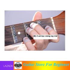 Bộ 4 cái bao đầu ngón tay trái chống đau tay màu trắng – 4 cái bọc ngón tay trái bảo vệ ngón – Duy Guitar Shop