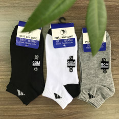 Set 5 đôi Tất CỔ NGẮN GOM hàng VNXK, vải dày vừa, chất liệu cotton thoáng mát khử mùi