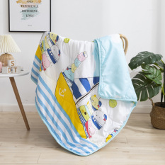 (CHỌN MẪU) Mền Chăn Đũi Hè Thu Cho Bé; Chăn Đũi Cotton 2 Mặt Trần Bông Hoạt Hình 110x150cm Mềm Mịn Cao Cấp Cho Bé SaBo – TẶNG KÈM Móc Khóa Dễ Thương Trị Giá 10k