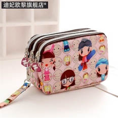 【APR】 Handbag Three-Layer Zipper Large Women’s Long Mobile Phone Bag Wallet Ladies Coin Purse Waterproof Smooth Wrist