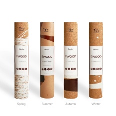 Thảm tập Yoga gỗ bần Beinks hoa văn bốn mùa b’WOOD 4mm