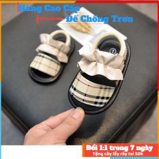Giày tập đi dép tập đi đế mềm chống trơn trượt có nơ siêu dễ thương cho bé, sản phẩm có độ bền cao, chất lượng tốt, cam kết hàng nhận được giống hình