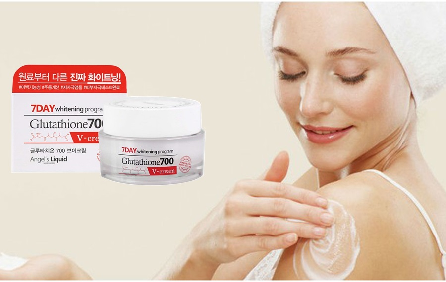 Kem dưỡng trắng mờ thâm Angle’s Liquid 7 Day Whitening Program Glutathione 700 V-Cream 50ml Hàn Quốc dưỡng ẩm trẻ...