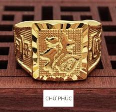 Nhẫn nam nhẫn chữ PHÁT-PHÚC-TÀI phú qúy giàu sang may mắn đeo được cho mọi Size ngón tay có thể chỉnh size được