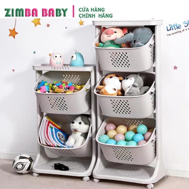 Kệ đựng đồ đa năng 2 tầng có bánh xe 360 siêu tiện ích việt nhật ( 2 giỏ giống...