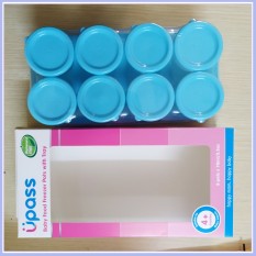 Khay Trữ Đông Upass UP0070N Cho Bé Bộ 8 Cái,Chất Liệu Không Chứa BPA,Có Nắp Đậy Chống Rò Rỉ