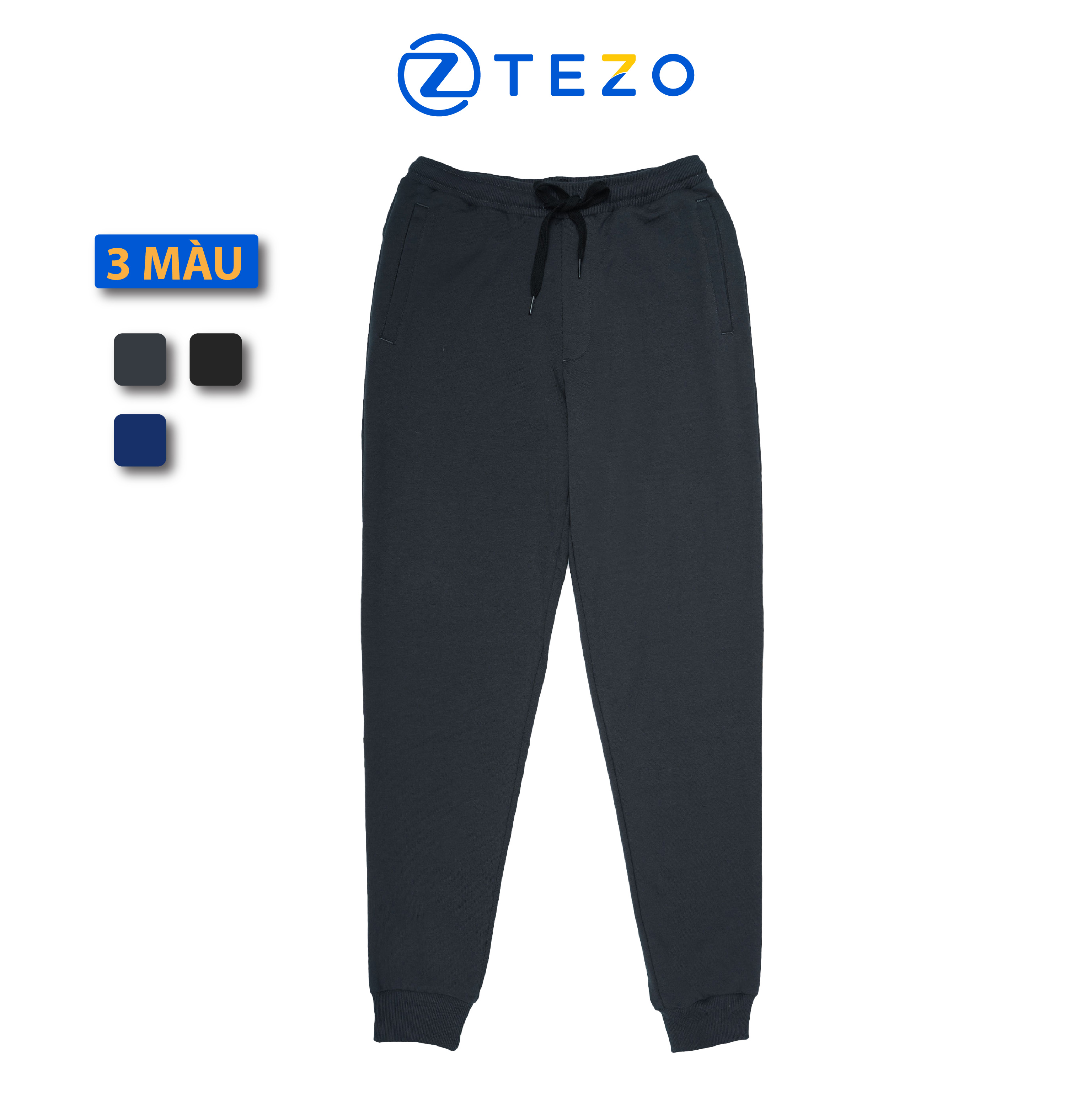 Quần nỉ nam quần jogger nam basic Tezo 3 màu chất liệu dày dặn 22QNDB002