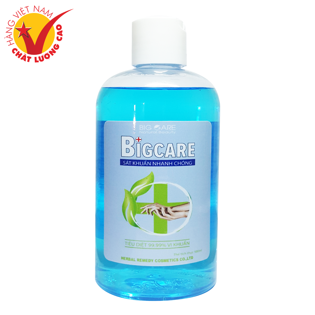 [ĐÃ KIỂM NGHIỆM] Nước Rửa Tay Khô Diệt Khuẩn 500ml BigCare Siêu Sạch Siêu Ưu Đãi Dễ Sử Dụng Sạch Ngay Sau Vài Giây