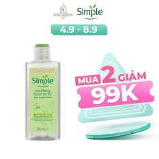 Nước Hoa Hồng Cân Bằng Da Dịu Nhẹ Simple Kind To Skin Soothing Facial Toner 200ml