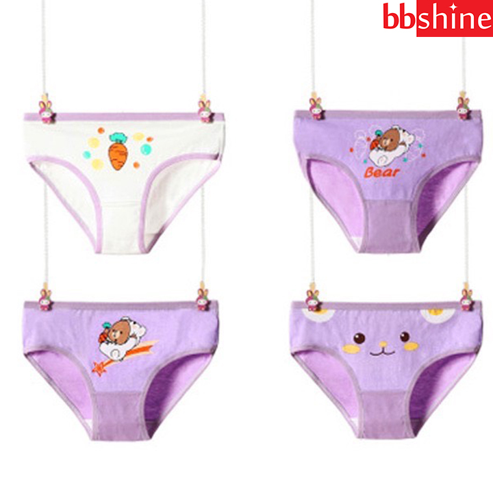 Quần chip cotton, Quần lót cho bé gái 2-12 tuổi chất cotton mềm thoáng khí co giãn tốt họa tiết...
