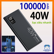 Power Bank 100000mAh Sạc siêu nhanh 40W PD22.5W Power Bank Sạc không dây Sạc dự phòng di động