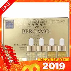 Set 4 chai Siêu tinh chất dưỡng trắng và tái tạo da BERGAMO Luxury Gold Collagen & Caviar 13ml x4