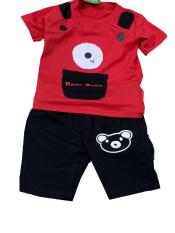 Bộ đồ cho bé trai túi phối hai tai bên vai, Vải cotton co giãn 4 chiều thấm hút mồ hôi cho bé từ 6-26kg.