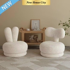 Sofa đơn lông cừu xoay 360 Ghế giải trí sáng tạo Ghế decor size lớn hàng nhập nhẩu New House City
