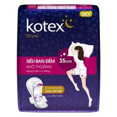 Bộ 3 Gói Băng Vệ Sinh Kotex Style LST Cánh Đêm 35cm