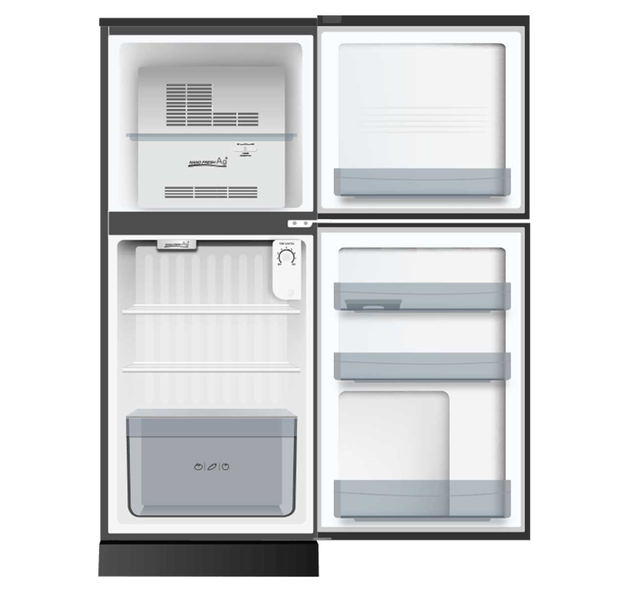[GIAO HCM] [Trả góp 0%] Tủ lạnh Aqua 130 lít AQR-T150FA BS - Công nghệ làm lạnh đa chiều kháng...