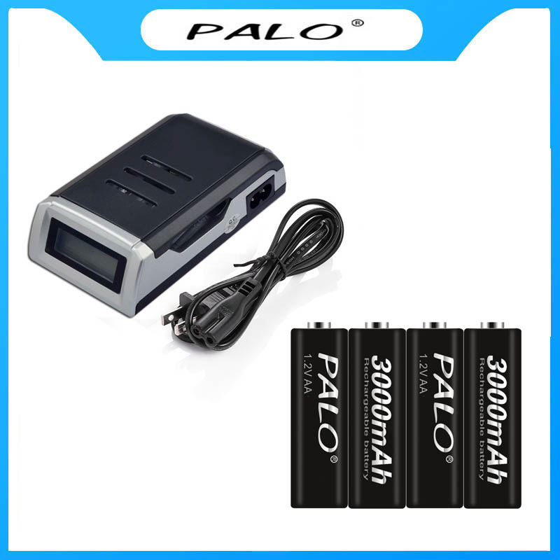 Bộ sạc pin AA thông minh và pin AA 3000mAh - PALO (có lựa chọn mua lẻ)