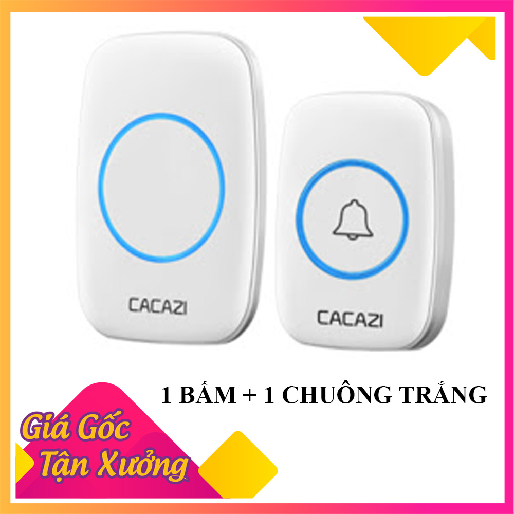 Chuông Cửa Không Dây Cacazi A10 - Bảo hành 3 tháng - Nút nhấn chống nước