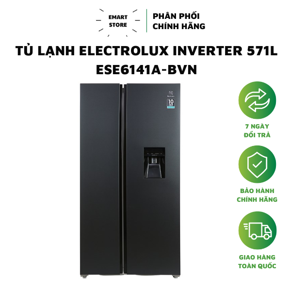 Tủ Lạnh Electrolux Inverter 571 lít ESE6141A-BVN – Bảo Hành 24 Tháng – Hàng Chính Hãng