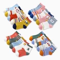 Combo 5 đôi tất vớ màu sắc cho bé, tất cho bé 1-12 tuổi loại dày