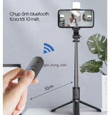 [PKTC]_Gậy tự sướng gậy chụp ảnh 3 chân có điều khiển từ xa phụ kiện chụp hình selfie livestream Q07 (có đèn trợ sáng) cao cấp
